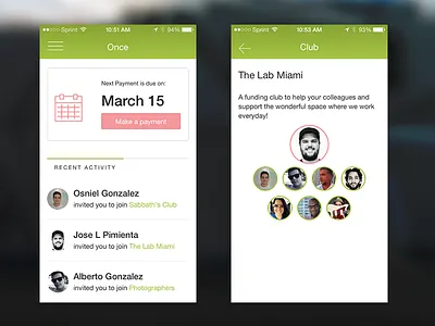 Once App (Battlehack 2014) app battlehack design hackathon ios login once paypal ui ux web