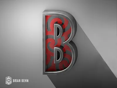 B Swirl 3d c4d cinema 4d lettering