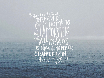 Rev 4:6 hand lettering jesus letting ocean peace revelation sea type typography