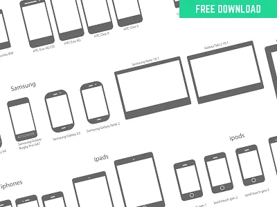 FREE Mobile Device Icons free icons illustration mobile phones ui