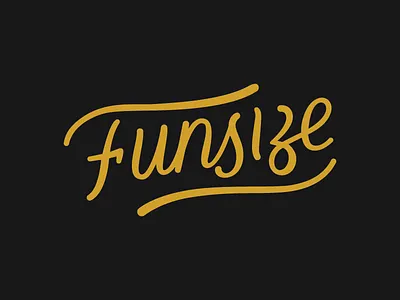 Funsize Shirt black funsize gold lettering script shirt