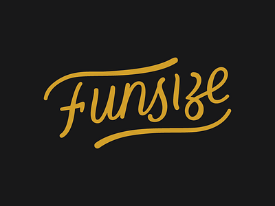 Funsize Shirt black funsize gold lettering script shirt