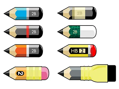 Pencil Stubs illustrator vector