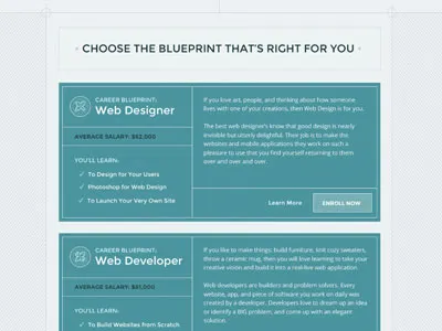 Career Blueprints blueprints careers digital education online education schematic skillcrush technology web design