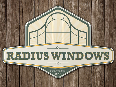 Window Mfg Logo 2 brand branding graphic design illustrator logo logo design vintage