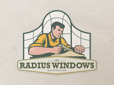 Window Mfg Logo B brand branding graphic design illustrator logo logo design vintage