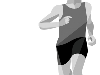 Runner 2 deco illustration man runner vector wip