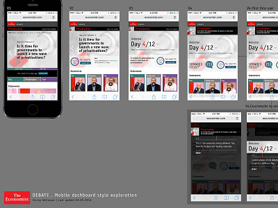 Debate Dashboard style exploration community dashboard debate mobile the economist