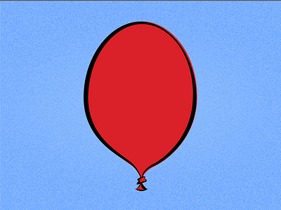 Balloon balloon color event illustration ink red shape texture