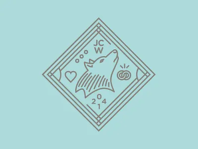 Wolfpack Wedding design logo wedding wolf