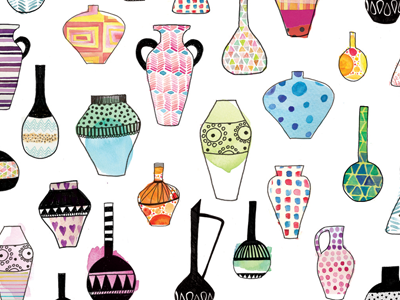 Bottle pattern bottle illustration pattern pen watercolor