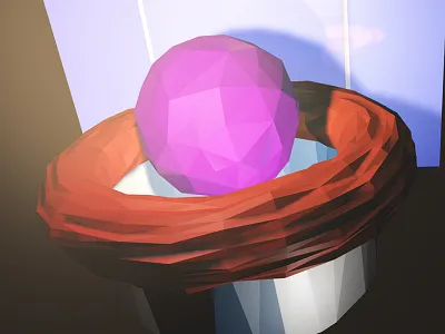 Freethrow 3d basketball c4d cinema 4d flat low poly lowpoly render shot