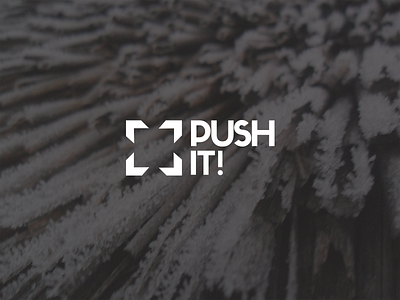 Logo concept pushit! branding concept logo push pushit