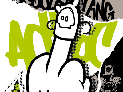 the finger illustration skateboard