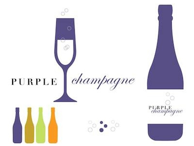 Purple Champagne color palette graphic design identity image logo logo school project text and image logo typography