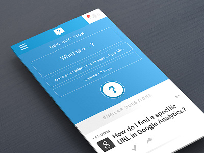 Mobile new question flat responsive type ui