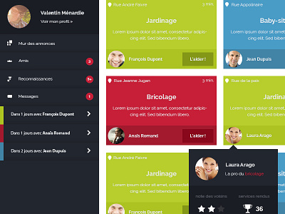 Colorful dashboard dashboard profile sidebar ui user ux