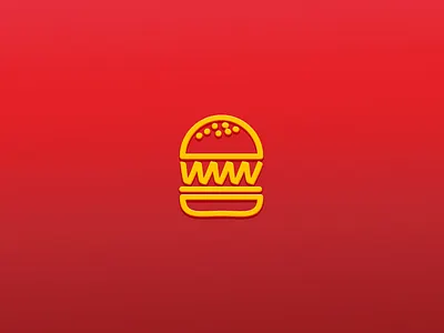 Hamburger food hamburger icon red vector yellow