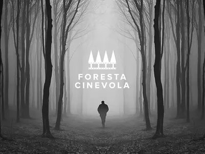 Foresta Cinevola cinema film forest logo minimal movie