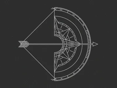 North arrow bow compass
