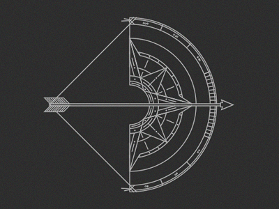 North arrow bow compass