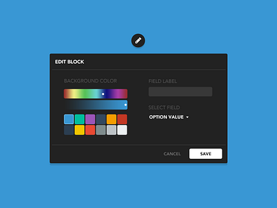 Edit - Settings Popover color picker edit form popover settings