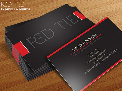 Red Tie - Free Business Card Template PSD business card free photoshop print design psd template