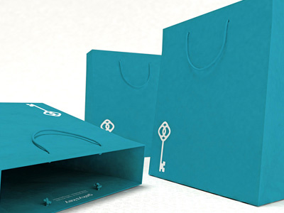 Geky's Key - Fashion Brand - Shopper branding clothing fashion key logo design moda stationery store