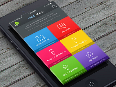 RIGID STATS: A statistics App app design graphics ios iphone mobile statistics