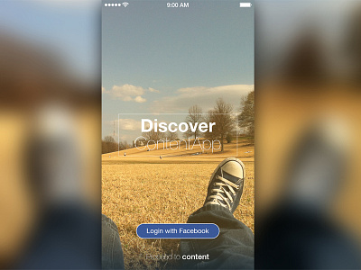 Content Login Screen app blur content discover interface ios7 login signin ui