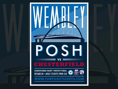 Wembley Poster football illustration peterborough united posh poster vector