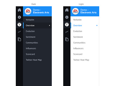 Which color ? flat menu navigation vs