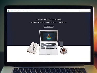 Create the Bridge Website blue creative agency flat green responsive website