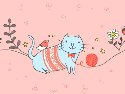 The cat and the natural cat cotton