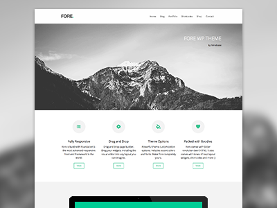 Fore clean minimal multipurpose portfolio premium theme white wordpress theme