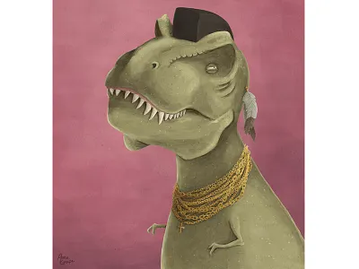 Mr T-rex character dinosaur mr t rocky sketch dailies t rex tyrannosaurus rex