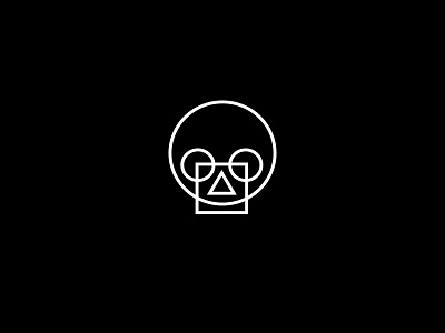 Skull bones geometric minimal shapes simple skull