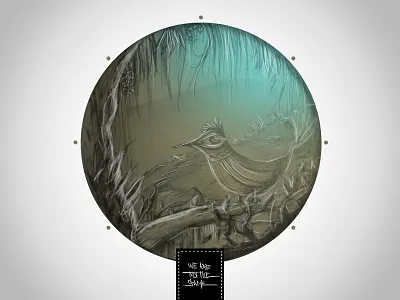 Abstract bird drawing