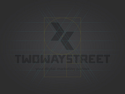 Two Way Street - Logo Proportions digital golden ratio lane marketing proportions street urban yellow