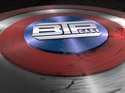 Captain America Shield - BTP Cast 3d america blue captain cinema 4d comic hero red render white