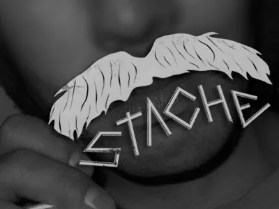 logo for stache ski tunes matt moustache skiing stache tunes