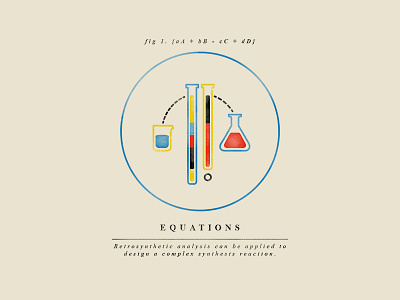 Chemistry blue chemistry colors equations minimal mondrian reactions red style frame yellow