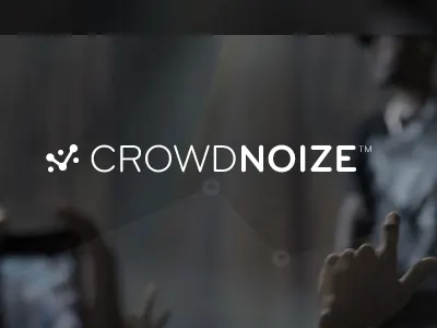 Crowdnoize Logomark analytics analyze audience crowd logo music statistics web app word mark