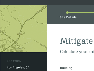 Mitigation Page app carbon gas graph green housing map mitigation typography web