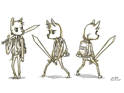 Just another school day. character design game art hey bud illustration sketch