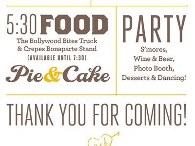 Wedding Program brown program typography wedding yellow