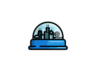 Chi-Beria chicago cold illustration snow snow globe winter