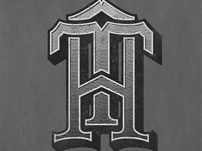 T-A monogram initial lockup logotype monogram