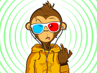 3d Monkey 3d illustration monkey punk