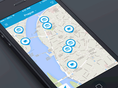 Map filters and menu app filters graphic design interaction map markers menu mobile ui ux